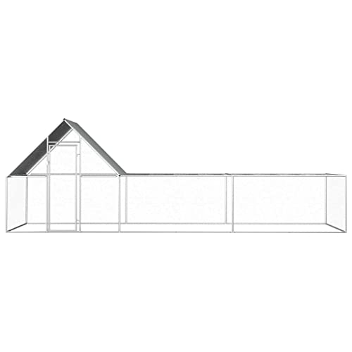 Small Animal Supplies Hühnerstall, verzinkter Stahl, 6 x 2 x 2 m – Bild 3