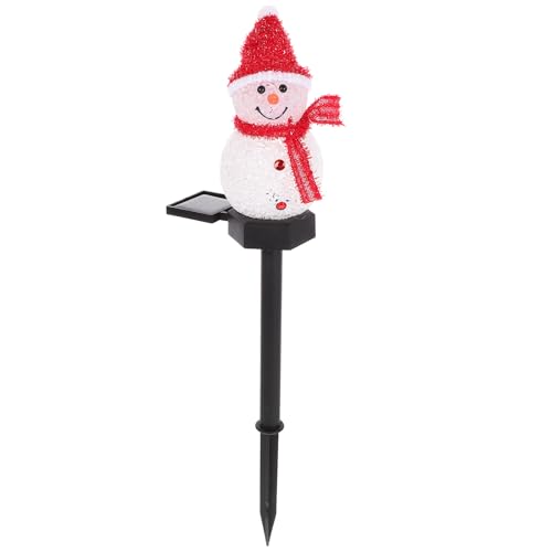 1stück Solarbetriebene Weihnachtsdeko Schneemann Gartenstecker Licht...