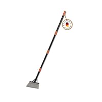 PROFI-PARTNER Flachkopfschaufel 154 cm – breite Klinge 26,5 cm – aus legiertem Stahl – kräfteschonend für Wege, Garten, Hof & Schnee - Stoßscharre/Bodenschaber für EIS, Schnee, Moos