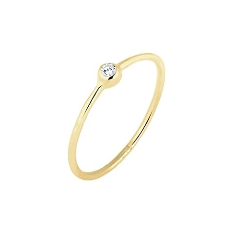 Anillo Solitario para Mujer con Circonia en Oro Amarillo de 375 Cover