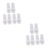 POPETPOP 6 Paare Brautjungfer Hausschuhe Stoffpediküre Einweg-hausschuhe Für Hotels Nicht-hausschuhe Hochzeit Reisehotel Hausschuhe Pyjama-party-schuhe Flauschige Fräulein Schutzplatte