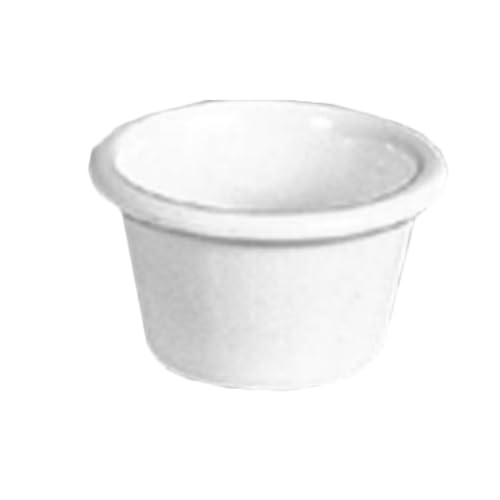 A-to-Z Supply ML535B1 Ramekin, 1-3/4 oz. Capacity, 2-1/2" Dia., Round, Smooth, Break-Resistant, Dishwasher Safe, BPA Free, Melamine, Bone, NSF, Pack of 12