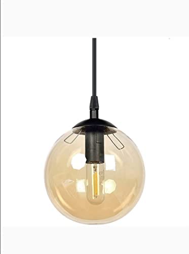 Lyse Decor Glass Globe Ceiling Hanging Pendent Light for Living Room, Dining Table, Restaurant (with Bulb)-image-10