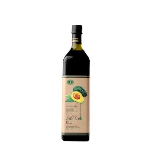 Image of Black and Green Extra Virgin Cold Press Multipurpose Avocado Cooking Oil Bottle (1000 ml) (Pack of 2)