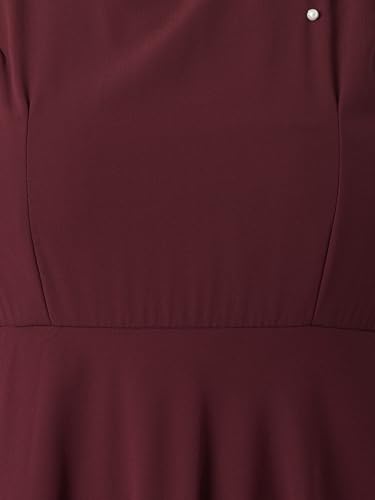 Image of Miss Chase Women's Round Neck Sleeveless Floral Ruffled GatheKnee-Long Skater Dress
