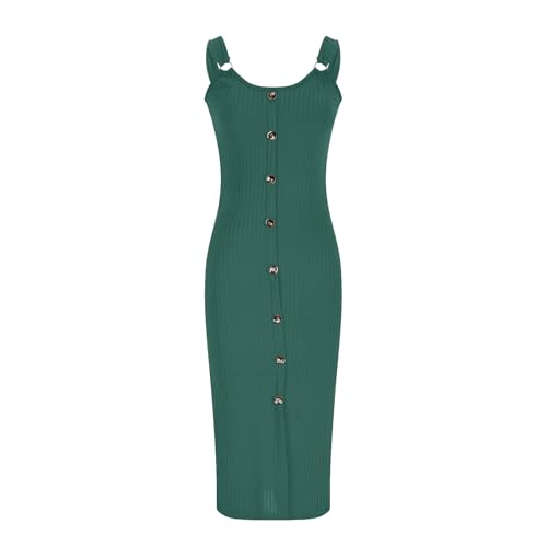 Womens Dresses Fashion 2024 Button Down Open Front Bodycon Dress Casual Business Work Office Slim Fit Long Dresses4