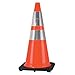 Cortina 831-03-500-10 Pvc Traffic Cone44; 28 in.44; Orange-Silver