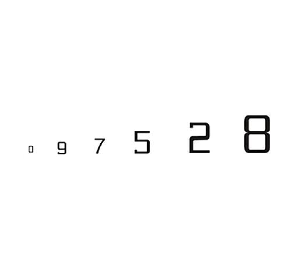 Woodland Scenics Gothic 45-Degree USA Numbers, Black