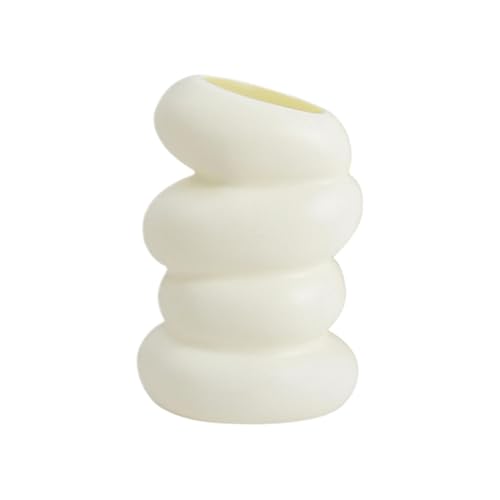 Flower Vessel - Sculptural Spiral Design Decor, Bouquet Display Holder, Artistic Centerpiece Piece, Contemporary Accent with Minimalistt Aesthetic Form | Flower Vessel for Farmhouse Home Dining Table