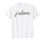 Pretty French TShirts with Words J'adore for Women