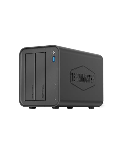 TERRAMASTER F2-425 - NAS 2 Baies - Processeur Quad-Core N5095, 4GB Mémoire DDR4, LAN 2.5GbE, Serveur Multimédia de Stockage en Réseau pour Utilisateurs...