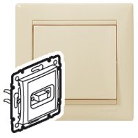 Legrand Bticino Valena HD15 Ivoire connecteur vga mural encastrable