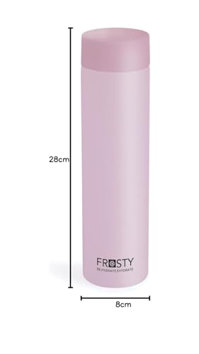 Image of Frosty Unbreakable Round Water Bottle 1 Litre | Set of 3 | Plastic Water Bottle | Office Bottle | Gym Bottle | Home | Kitchen (1.00, PINK, 3, FROSTY - R)