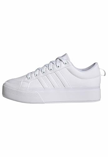 Adidas Women's Bravada 2.0 Platform, White/White/Chalk White, 9