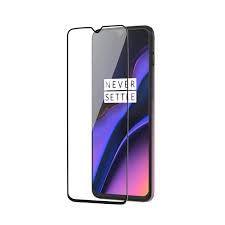 Image of 9H Tempered Glass Screen Protector for OnePlus 6 - Anti-Scratch, HD Clear, Bubble Free, White Edge | Pack of 10
