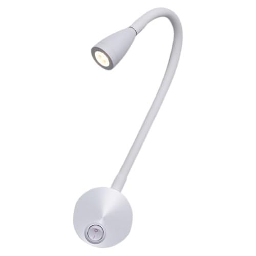 DECORNIJIA Lámpara de Pared LED con Luz Cálida Foco con Tubo Flexible para Lectura Dormitorio Aplique Moderno con Interruptor para Mesita de Noche