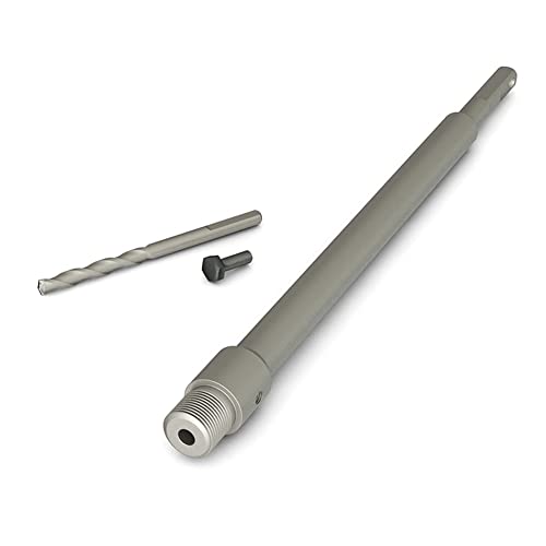 SYDARSYN Connecting Rod, Hole Saw Extension Shank 400mm Round-Handle Carbide SDS Plus Shank with Center Drill (Hole Saw NOT Including)
