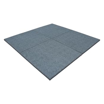 Gummimatten Grau 50x50x4cm Gummiplatten Fallschutzmatten Outdoor Indoor Kinder Schaukel Fallschutzplatten Fitness Yoga (4 Platten 50x50x4cm)
