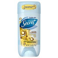 Secret Scent Expressions Antiperspirant & Deodorant Crystal Clear Gel, Cocoa Butter Kiss, 2.7 oz - 2pc