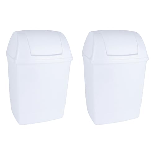 La Mejor Selección de Bote para Basura Con Tapa - 5 favoritos. 41 JOY Bote de Basura Con Tapa de Balancín, Paquete de 2, Capacidad 13 Litros, Cesto Rectangular de Plástico para Cocina y Baño, Ideal para Casa y Oficina, (27x23.5x41 cm) Color...