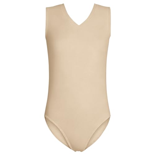 Maillot Ballet Danza Niñas sin Mangas, Maillot Maillot de Cuello Redondo para Gimnasia Baile Fiesta