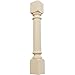 Ekena Millwork COL05X05X35TRRW Traditional Cabinet Column (Top Block: 6", Bottom Block: 7"), 5"W x 5"D x 35 1/2"H, Rubberwood