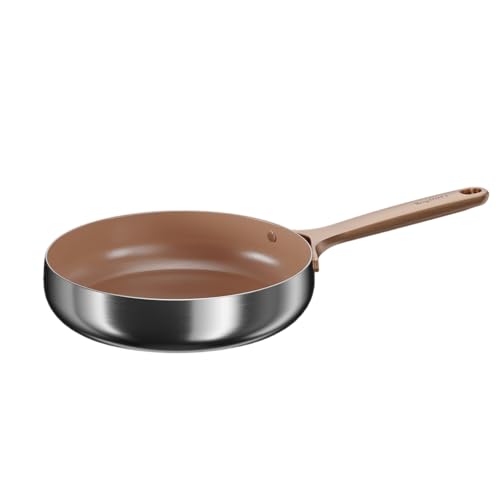 Berghoff Home Poêle antiadhésive – 24cm – Acier inoxydable – Sans PFAS – Tous types de feux – Rosé doré