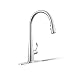 Kohler K-596-Cp Simplice High-Arch Single-Hole Or Three-Hole, Single Handle, Pull-Down Sprayer Kitchen Faucet, Polished Chrome With 3-Function Spray Head, Sweep Spray And Docking Spray Head Technology