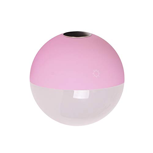 Miroir LED tactile à gradation avec fixation aimantée rose de 7cm pour maquillage