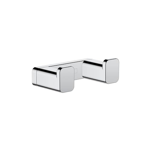 Hansgrohe Professional 41755000 hansgrohe AddStoris Doppelhaken Chrom Double Crochet Porte-Serviette, 6.6x3.6x2.1 cm