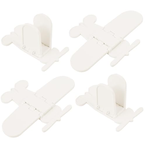 HOTUT 4 Pezzi Bambini Blocca Porta Scorrevole, Chiudi Cassetti Bambini con Adesivo, Nessun Trapano Necessarioc, Chiusure Sicurezza Bambini per Sportelli per Bambini per Armadi, Cassetti, Frigorifero