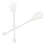 Gadpiparty SkeletthäNde Salatzangen - 1 Paar Halloween-Deko Requisite Aus Kunststoff Perfekt FüR Spukhaus-Partys Und Kreative Tischdekoration 32 X 6.5 X 3 Cm