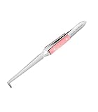 TOWOT Industrial Tweezers Cross Lock Fiber Grip Wood Handle Soldering Tweezer, Precision Pick-Up Tool 90-Degree Bent Blunt Tip Electronics Precision Tweezers