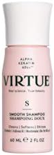 VIRTUE Smooth Shampoo 2 FL OZ | Travel Size | Alpha Keratin Smooths For Frizzy, Curly Hair | Sulfate Free, Paraben Free, Color Safe, Vegan