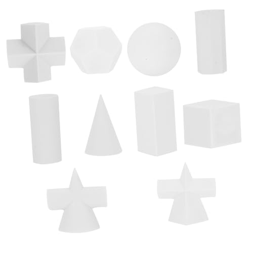 HOMOBABE 10個 樹脂ジオメトリ模型 スケッチ練習用幾何体模型 軽量コンパクト アアウトドア対応 素描学習ツール 家用美術装飾