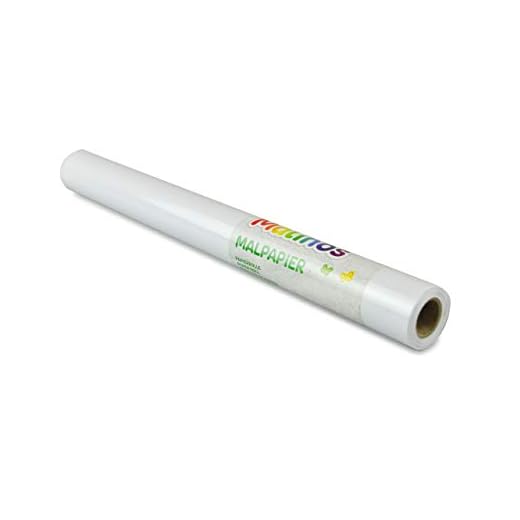 MALINOS m Rollo de Papel de 45 cm x 10 Metros para Pintar, Color Blanco (301033)