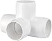 1-1/4" 4-way Tee PVC Fitting Connector