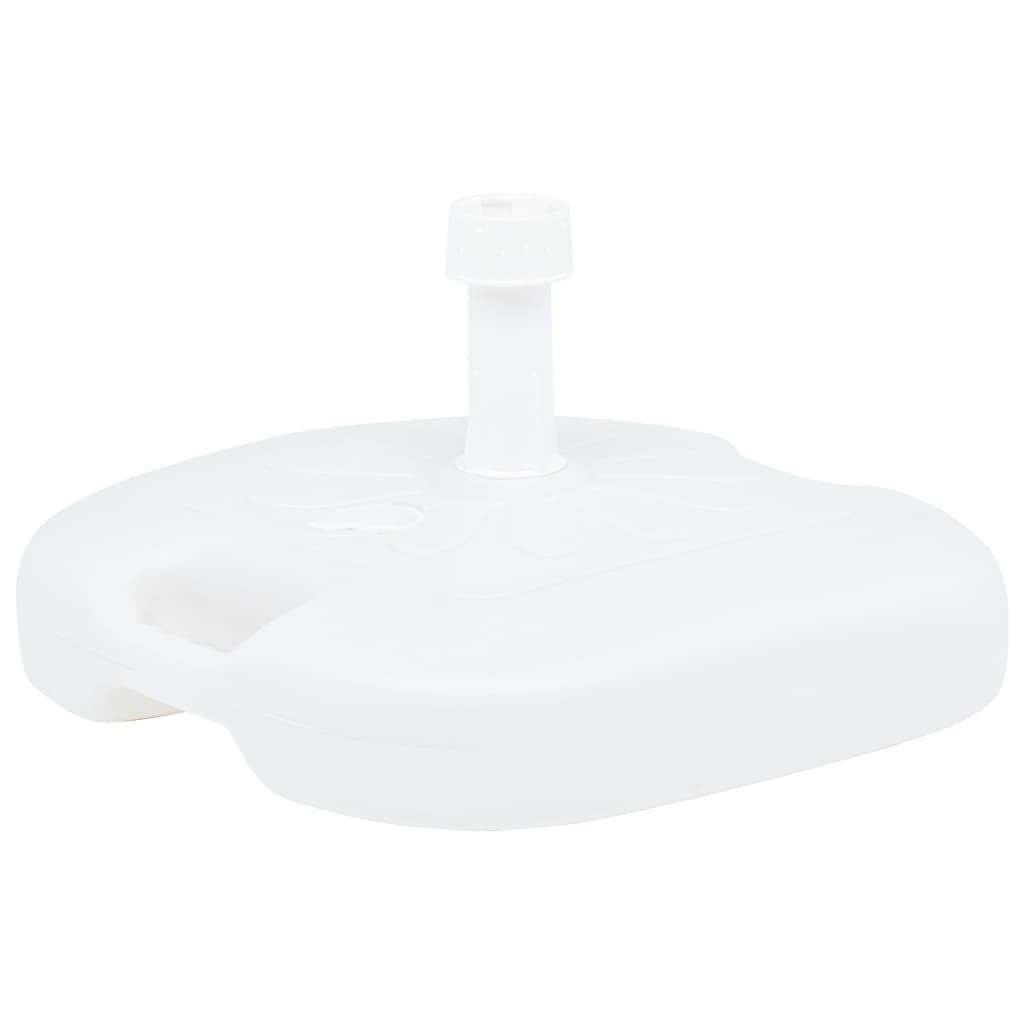 Générique Okrągła podstawka pod parasol, 16 l, biała, podstawa z tworzywa sztucznego, do ogrodu i tarasu, stabilny i trwały stojak na parasol, nowoczesny design dekoracyjny