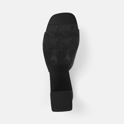 Image of Mochi Women Synthetic Embellished Slip-On Block Heel Sandals