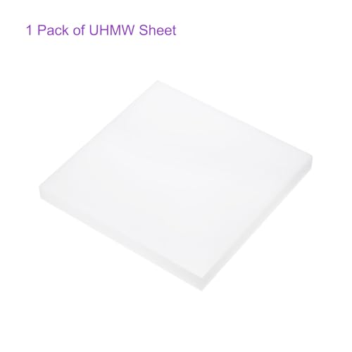 Image of DMiotech 10 x 10 x 1 Inch Plastic UHMW Sheets, Ultra High Molecular Weight Polyethylene, Opaque White Polyethylene Board for Automotive, Chemical, Manufacturing, DIY Home Kitchen