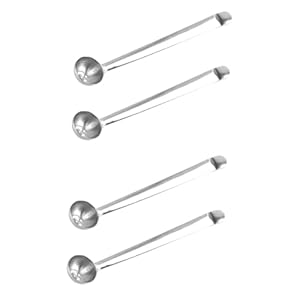 SHOWERORO 4 Stück Olivenlöffel Edelstahl