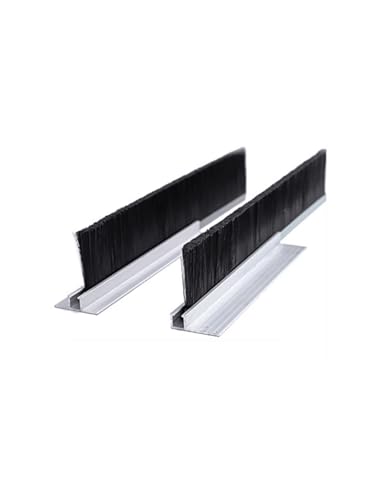 Brosse à bande en alliage d'aluminium de type H – Brosse industrielle pour armoires et portes 100 cm de longueur 6,5 cm de largeur, parfaite pour l'étanchéité et le contrôle de la poussière