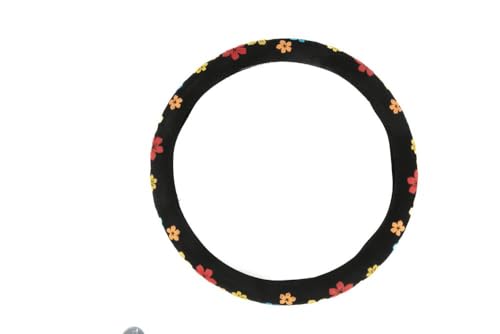 Start Coprivolante Auto Spring Diametro 37-39 Cm Nero Con Fiori, Universale, Protezione Tpr Volante Macchina Materiali Atossici Testati - 6