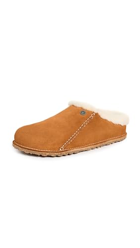 Image of Birkenstock Men's Zermatt Shearling Slippers, Mink, Tan, 13 Medium US