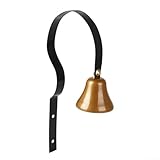 UrbanHui Timbre de puerta retro de metal montado en la pared antiguo campana de entrada fuerte timbre de entrada estilo clásico hogar restaurante hotel bar recepción campana interior exterior (negro)