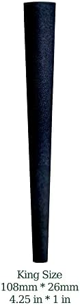 ubung CONES | 50 Pack | King Size Black Pre Rolled Cones with Tips | 108mm Slow Type Black Rolling Paper with Cone Loader