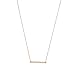 HONEYCAT 18k Rose Gold Plated Classic Horizontal Bar Necklace | Minimalist, Delicate Jewelry