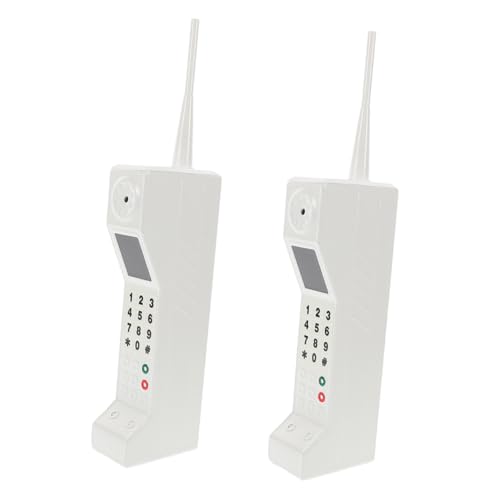 Téléphone vintage brique en lot de 2 rétro modèles d'ornement ancien pour maison et bureau