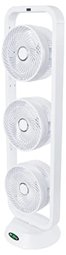 Be Cool Turm-Ventilator TripleFan– Effektiver Lüfter für Innenbereich, 3 Geschwindigkeitsstufen, individuell einstellbar, geräuscharmer Betrieb – 100 cm, Weiß