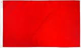 Red Flag Solid Color Banner Advertising Pennant Party Decoration Safety (2x3FT RED)